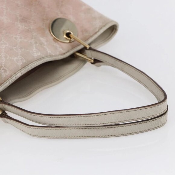 GUCCI GG Canvas Tote Bag Pink Gold 120836 Auth hk3124 - Picture 8 of 16